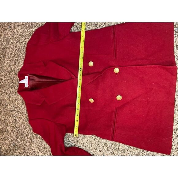 Stephanie Andrews Womens Suit Jacket Blazer Double Breasted Red Size 10P - Picture 5 of 7